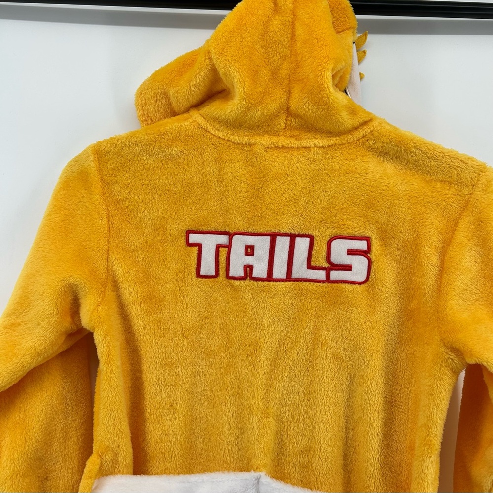 Sonic The Hedgehog Tails Hooded Robe Kids Youth M 8 Yellow Embroidered Plush - Picture 10 of 10